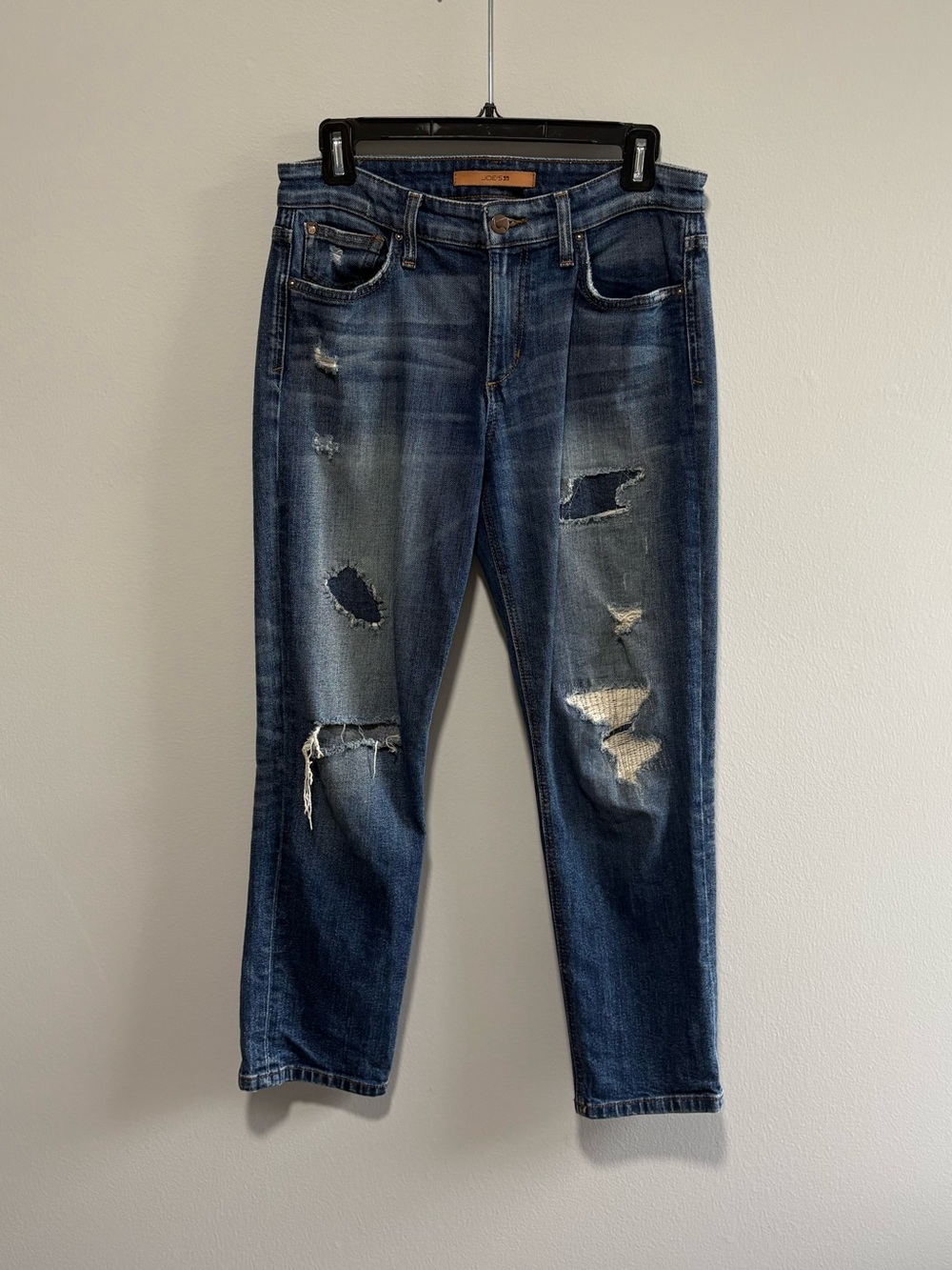 Joe’s Jeans Ex-Lover Straight Crop Distressed Boyfriend Jeans W26